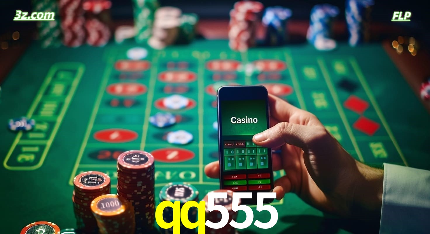 Cassino online móvel qq555 com apostas em roleta e fichas de pôquer